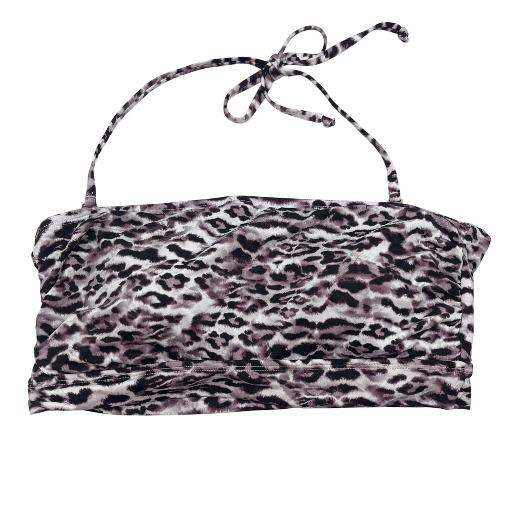 BECCA Bandeau Animal Print Swimsuit Top Women's Size‎ Large